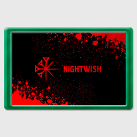 Магнит 45*70 с принтом Nightwish   red gradient по горизонтали в Ухте, Пластик | Размер: 78*52 мм; Размер печати: 70*45 | 