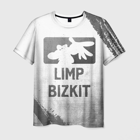 Мужская футболка 3D с принтом Limp Bizkit   white gradient в Ухте, 100% полиэфир | прямой крой, круглый вырез горловины, длина до линии бедер | 