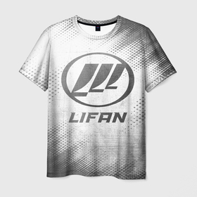 Мужская футболка 3D с принтом Lifan   white gradient в Петрозаводске, 100% полиэфир | прямой крой, круглый вырез горловины, длина до линии бедер | 