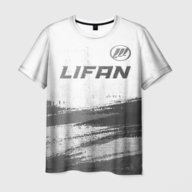 Мужская футболка 3D с принтом Lifan   white gradient посередине в Петрозаводске, 100% полиэфир | прямой крой, круглый вырез горловины, длина до линии бедер | 