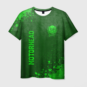 Мужская футболка 3D с принтом Motorhead   green gradient вертикально в городе Новоалтайск, 100% полиэфир | прямой крой, круглый вырез горловины, длина до линии бедер | 