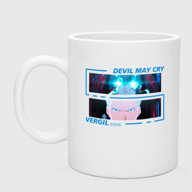 Кружка керамическая с принтом Vergil   Devil May Cry в Архангельске, керамика | объем — 330 мл, диаметр — 80 мм. Принт наносится на бока кружки, можно сделать два разных изображения | 