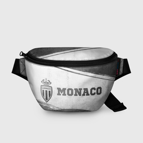 Поясная сумка 3D с принтом Monaco   white gradient по горизонтали в Петрозаводске, 100% полиэстер | плотная ткань, ремень с регулируемой длиной, внутри несколько карманов для мелочей, основное отделение и карман с обратной стороны сумки застегиваются на молнию | 