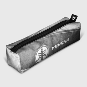 Пенал школьный 3D с принтом Yamaha   grey gradient по горизонтали , 100% полиэстер | плотная ткань, застежка на молнии | Тематика изображения на принте: 