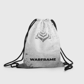 Рюкзак-мешок 3D с принтом Warframe   white gradient по центру в городе Новоалтайск, 100% полиэстер | плотность ткани — 200 г/м2, размер — 35 х 45 см; лямки — толстые шнурки, застежка на шнуровке, без карманов и подкладки | Тематика изображения на принте: 