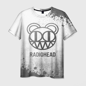 Мужская футболка 3D с принтом Radiohead   white gradient в городе Новоалтайск, 100% полиэфир | прямой крой, круглый вырез горловины, длина до линии бедер | 