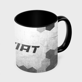 Кружка с полной запечаткой с принтом Fiat   white gradient по горизонтали в городе Новоалтайск, керамика | ёмкость 330 мл | Тематика изображения на принте: 