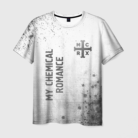 Мужская футболка 3D с принтом My Chemical Romance   white gradient вертикально в городе Новоалтайск, 100% полиэфир | прямой крой, круглый вырез горловины, длина до линии бедер | 