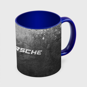 Кружка с полной запечаткой с принтом Porsche   grey gradient по горизонтали в Петрозаводске, керамика | ёмкость 330 мл | Тематика изображения на принте: 