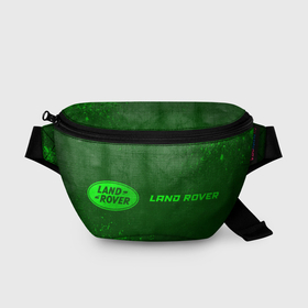 Поясная сумка 3D с принтом Land Rover   green gradient по горизонтали в городе Новоалтайск, 100% полиэстер | плотная ткань, ремень с регулируемой длиной, внутри несколько карманов для мелочей, основное отделение и карман с обратной стороны сумки застегиваются на молнию | 