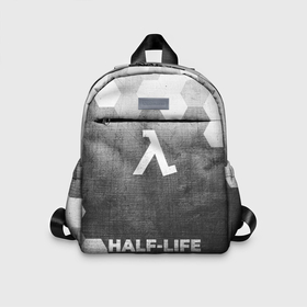 Детский рюкзак 3D с принтом Half Life   grey gradient по центру в Ухте, 100% полиэстер | лямки с регулируемой длиной, сверху петелька, чтобы рюкзак можно было повесить на вешалку. Основное отделение закрывается на молнию, как и внешний карман. Внутри дополнительный карман. По бокам два дополнительных кармашка | 