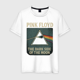 Мужская футболка хлопок с принтом Pink Floyd The Dark Side of the Moon I в городе Новоалтайск, 100% хлопок | прямой крой, круглый вырез горловины, длина до линии бедер, слегка спущенное плечо. | 