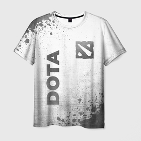 Мужская футболка 3D с принтом Dota   white gradient вертикально в городе Новоалтайск, 100% полиэфир | прямой крой, круглый вырез горловины, длина до линии бедер | Тематика изображения на принте: 