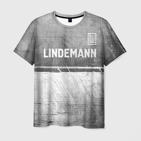 Мужская футболка 3D с принтом Lindemann   grey gradient посередине в городе Новоалтайск, 100% полиэфир | прямой крой, круглый вырез горловины, длина до линии бедер | Тематика изображения на принте: 