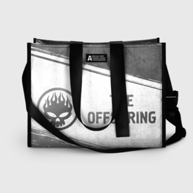 Сумка-шоппер 3D с принтом The Offspring   white gradient по горизонтали в Архангельске, 100% полиэстер | застегивается на металлическую кнопку; внутренний карман застегивается на молнию. Стенки укреплены специальным мягким материалом, чтобы защитить содержимое от несильных ударов
 | 