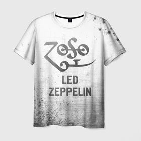 Мужская футболка 3D с принтом Led Zeppelin   white gradient в Ухте, 100% полиэфир | прямой крой, круглый вырез горловины, длина до линии бедер | 