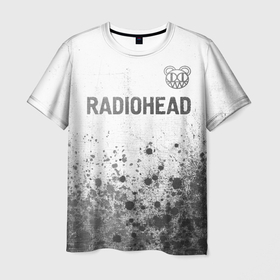 Мужская футболка 3D с принтом Radiohead   white gradient посередине в городе Новоалтайск, 100% полиэфир | прямой крой, круглый вырез горловины, длина до линии бедер | 