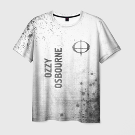 Мужская футболка 3D с принтом Ozzy Osbourne   white gradient вертикально в Ухте, 100% полиэфир | прямой крой, круглый вырез горловины, длина до линии бедер | 