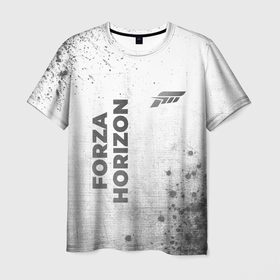 Мужская футболка 3D с принтом Forza Horizon   white gradient вертикально в городе Новоалтайск, 100% полиэфир | прямой крой, круглый вырез горловины, длина до линии бедер | Тематика изображения на принте: 