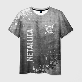 Мужская футболка 3D с принтом Metallica   grey gradient вертикально в городе Новоалтайск, 100% полиэфир | прямой крой, круглый вырез горловины, длина до линии бедер | 