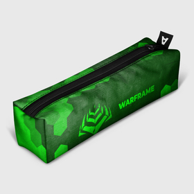 Пенал школьный 3D с принтом Warframe   green gradient по горизонтали в городе Новоалтайск, 100% полиэстер | плотная ткань, застежка на молнии | Тематика изображения на принте: 
