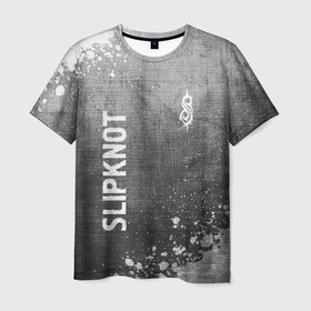 Мужская футболка 3D с принтом Slipknot   grey gradient вертикально в городе Новоалтайск, 100% полиэфир | прямой крой, круглый вырез горловины, длина до линии бедер | 