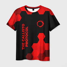 Мужская футболка 3D с принтом The Callisto Protocol   red gradient вертикально в городе Новоалтайск, 100% полиэфир | прямой крой, круглый вырез горловины, длина до линии бедер | 